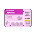 Day Trader Cheat Sheet Desk Mat — Pink Trading Reference Mouse Pad for Traders